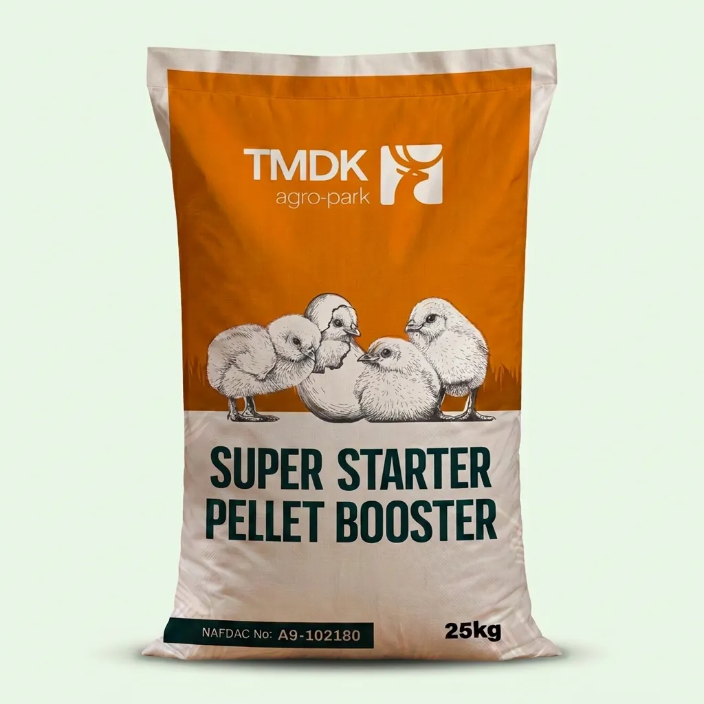 TMDK Super Starter Pellet Booster 25kg poultry feed sack