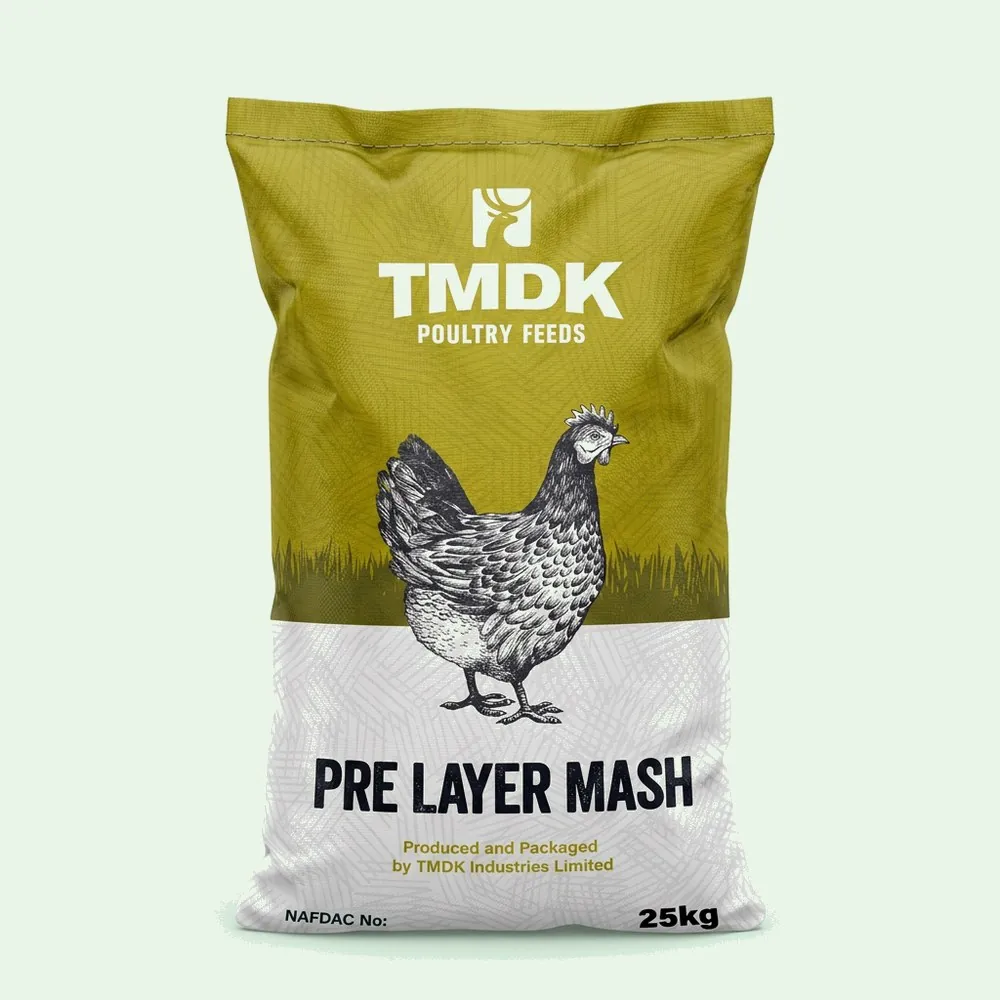 TMDK Pre Layer Mash 25kg poultry feed sack