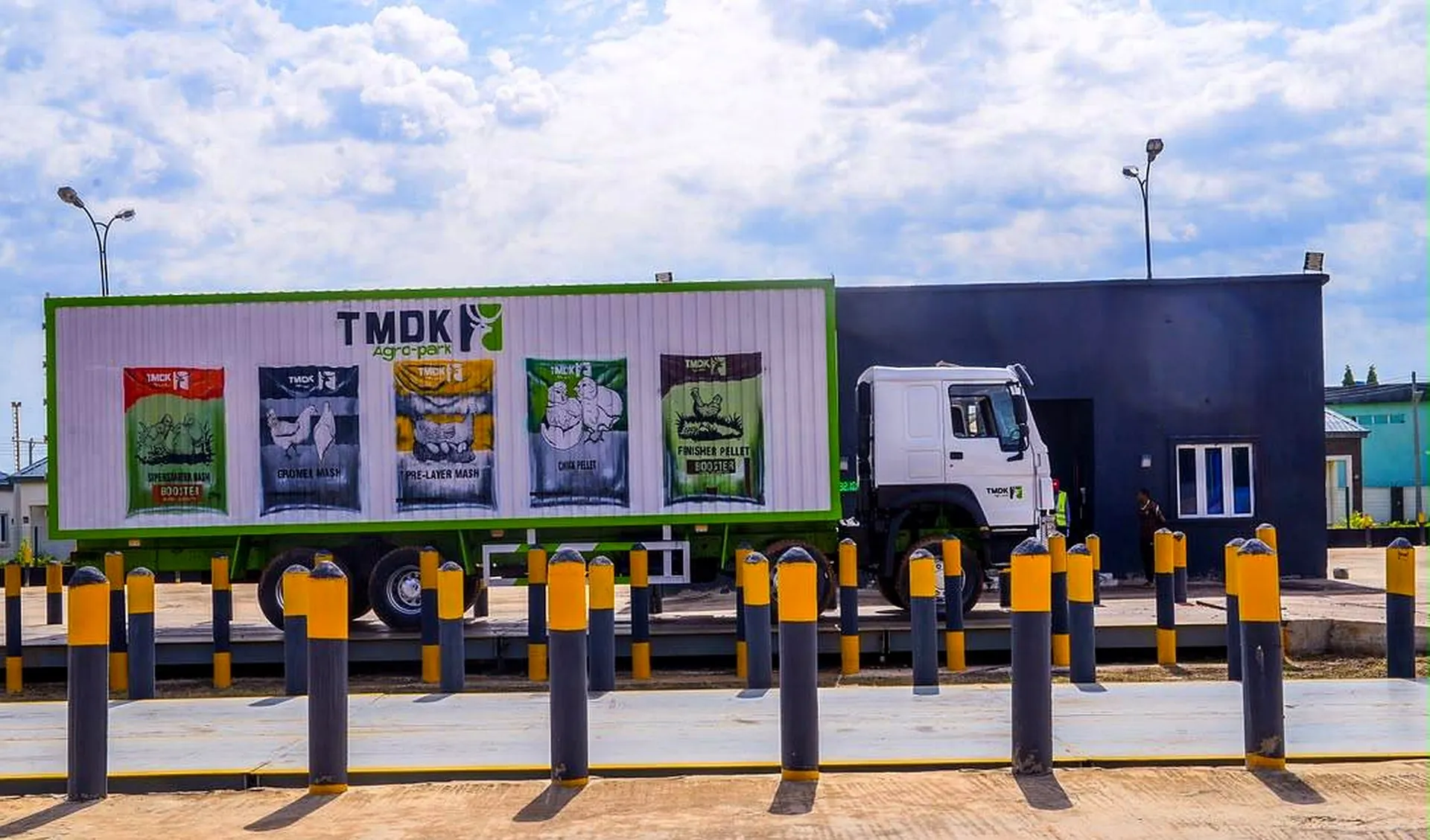 Branded TMDK Agro Park delivery truck