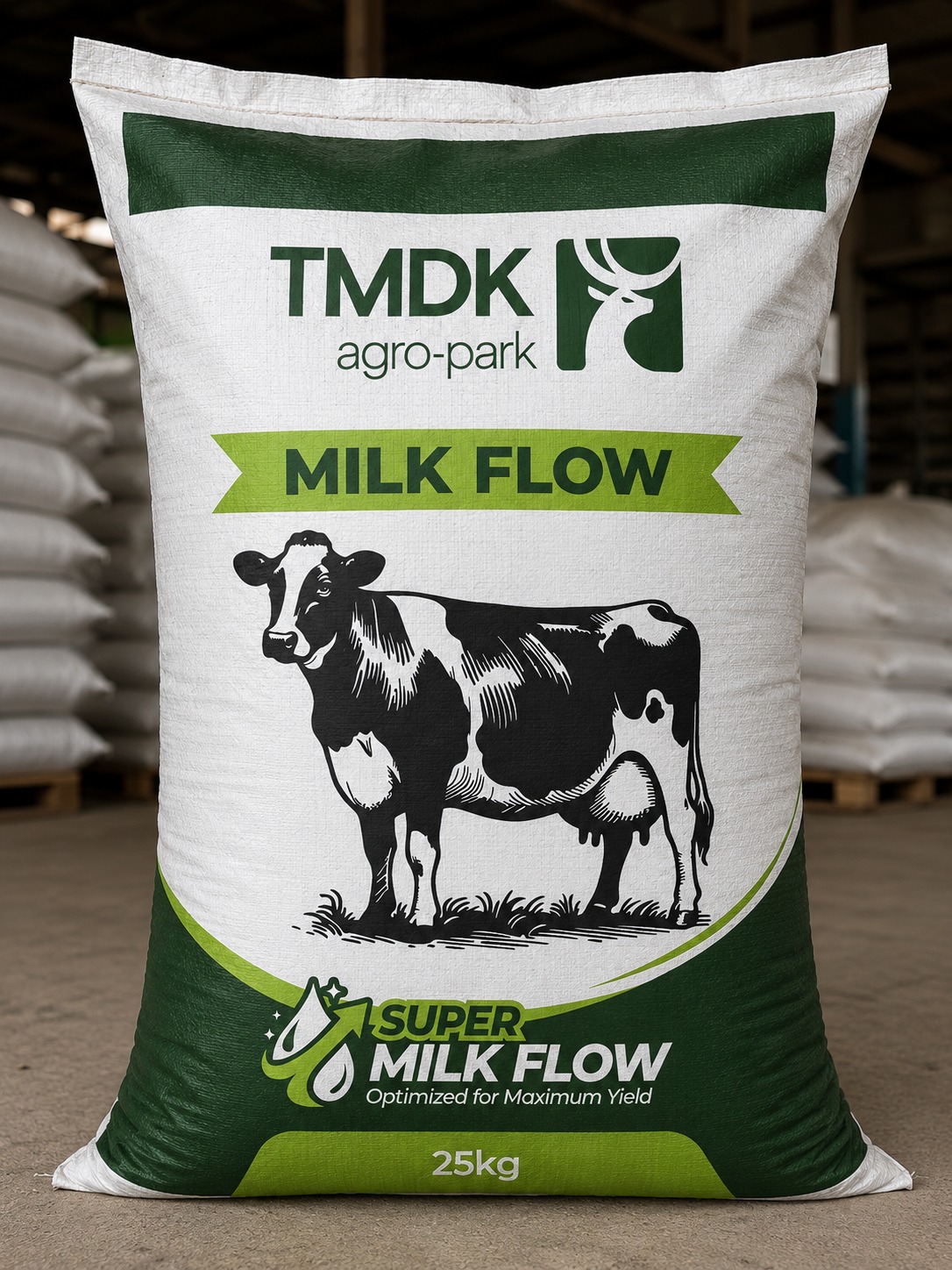 TMDK Milk Flow Starter cattle feed sack